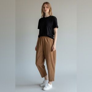 NWT Max Studio Barrel Leg Trousers.  Faux Suede look